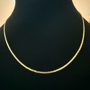 Vintage Gold tone Necklace stamp Korea